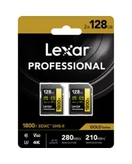 LEXAR SD 128GB V60 1800x UHS-II PACK X2