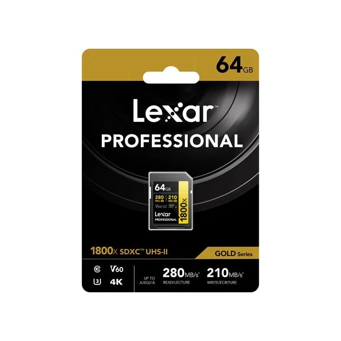 COMPRAR LEXAR SD 64GB V60 1800x UHS-II COMPRAR LEXAR SD 64GB V60 1800x UHS-II