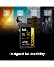 EL MEJOR PRECIO LEXAR SD 64GB V90 2000X UHS-II