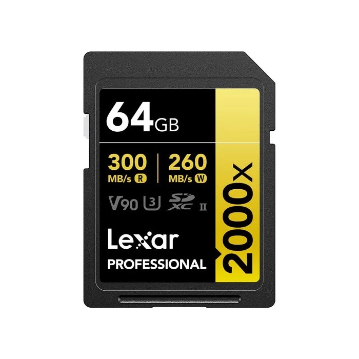 LEXAR SD 64GB V90 2000X UHS-II LEXAR SD 64GB V90 2000X UHS-II