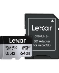 LEXAR MICRO SDXC PROFESSIONAL SILVER PLUS 64GB V30 UHS-I CON ADAPTADOR LEXAR MICRO SDXC PROFESSIONAL SILVER PLUS 64GB V30 UHS-I CON ADAPTADOR