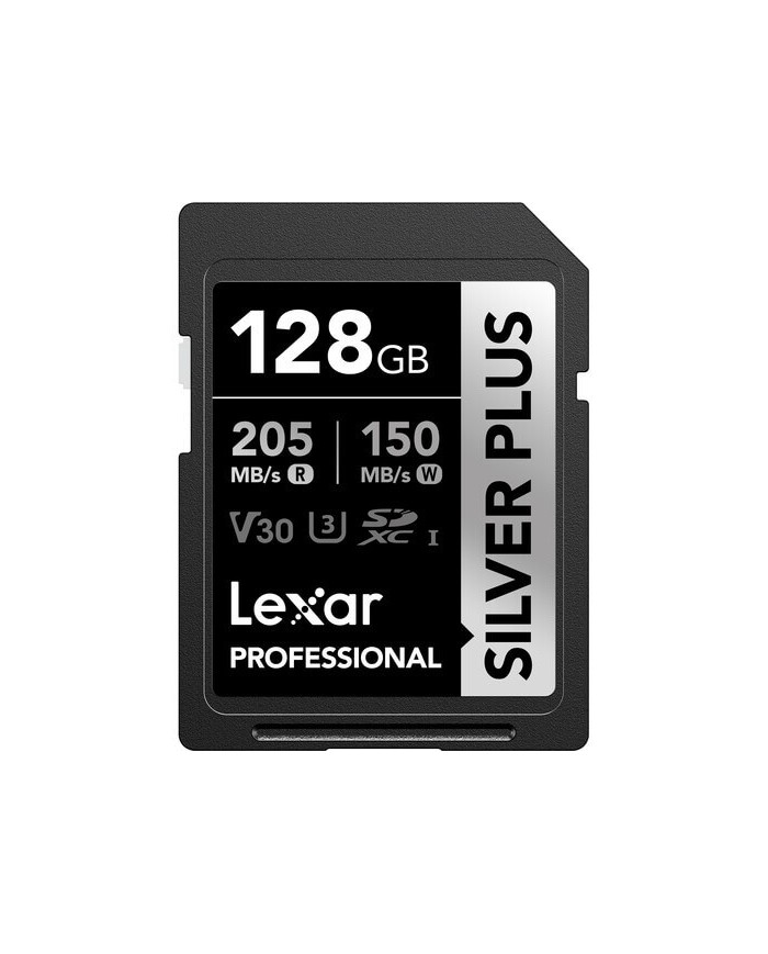 LEXAR SD SILVER PLUS 128GB V30 205mb/s UHS-I LEXAR SD SILVER PLUS 128GB V30 205mb/s UHS-I