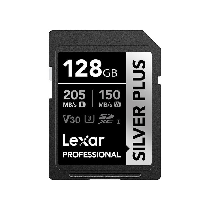 LEXAR SD SILVER PLUS 128GB V30 205mb/s UHS-I LEXAR SD SILVER PLUS 128GB V30 205mb/s UHS-I
