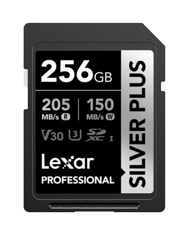 LEXAR SDXC 256GB V30 PROFESSIONAL SILVER PLUS 205mb/s UHS-I