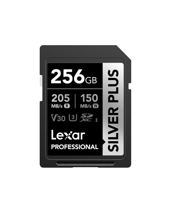 LEXAR SDXC 256GB V30 PROFESSIONAL SILVER PLUS 205mb/s UHS-I