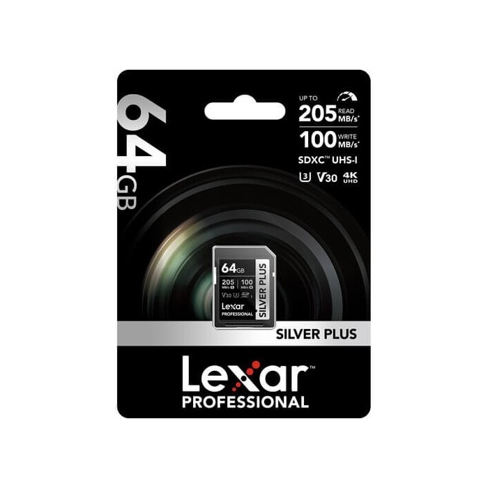 COMPRAR LEXAR SDXC 64GB V30 PROFESSIONAL SILVER PLUS 205mb/s UHS-I COMPRAR LEXAR SDXC 64GB V30 PROFESSIONAL SILVER PLUS 205mb/s UHS-I