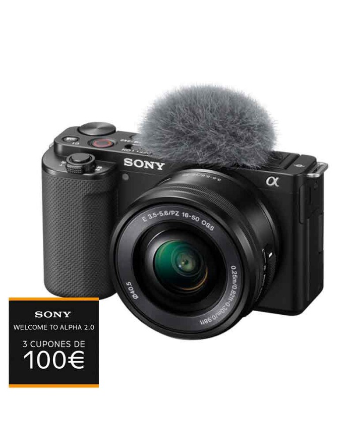 SONY ZV-E10 + 16-50mm f3.5-5.6 CÁMARA MIRRORLESS SONY ZV-E10 + 16-50mm f3.5-5.6 CÁMARA MIRRORLESS
