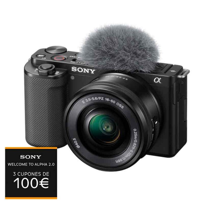 SONY ZV-E10 + 16-50mm f3.5-5.6 CÁMARA MIRRORLESS SONY ZV-E10 + 16-50mm f3.5-5.6 CÁMARA MIRRORLESS