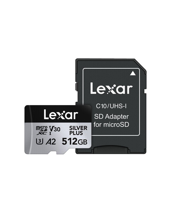 LEXAR MICROSDXC PROFESSIONAL SILVER PLUS 512GB V30 TARJETA DE MEMORIA CON SD ADAPTOR