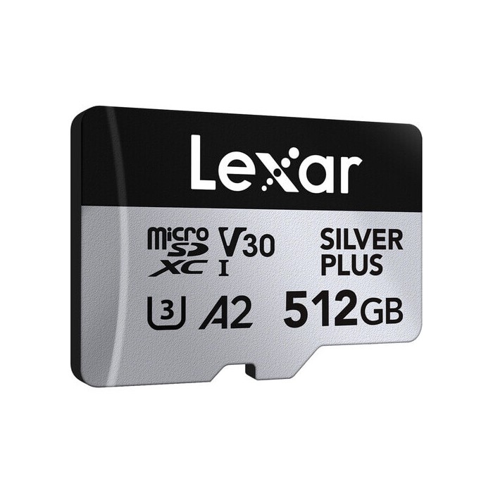 COMPRAR LEXAR MICROSDXC PROFESSIONAL SILVER PLUS 512GB V30 TARJETA DE MEMORIA CON SD ADAPTOR COMPRAR LEXAR MICROSDXC PROFESSIONAL SILVER PLUS 512GB V30 TARJETA DE MEMORIA CON SD ADAPTOR