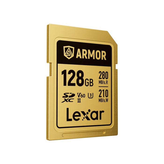 LEXAR ARMOR GOLD 128GB V60 UHS-II SDXC TARJETA DE MEMORIA LEXAR ARMOR GOLD 128GB V60 UHS-II SDXC TARJETA DE MEMORIA