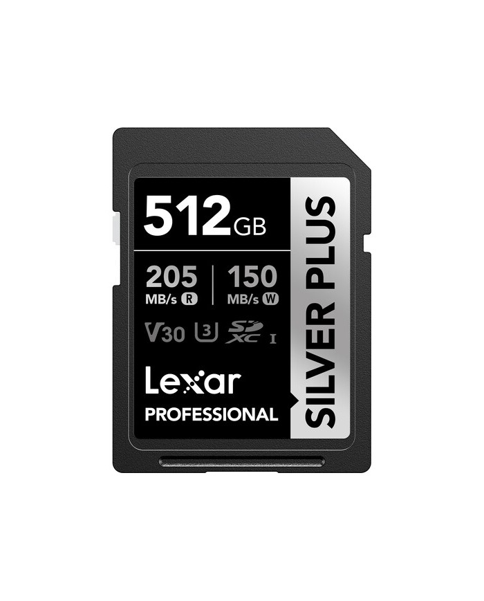 LEXAR PROFESSIONAL 512GB SILVER PLUS UHS-I SDXC TARJETA DE MEMORIA