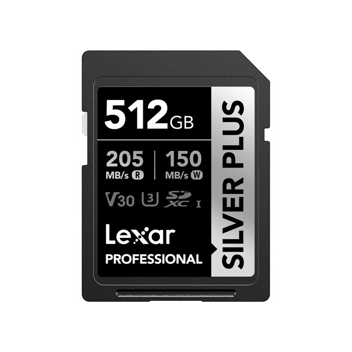 LEXAR PROFESSIONAL 512GB SILVER PLUS UHS-I SDXC TARJETA DE MEMORIA LEXAR PROFESSIONAL 512GB SILVER PLUS UHS-I SDXC TARJETA DE MEMORIA