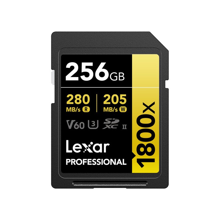 LEXAR 256GB PROFESSIONAL 1800x UHS-II SDXC TARJETA DE MEMORIA