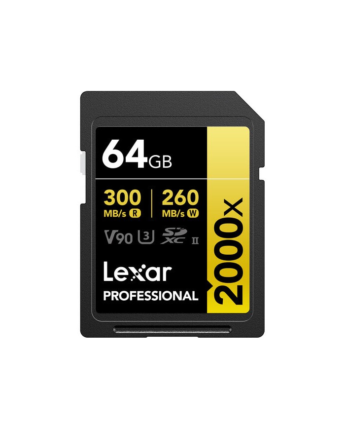 LEXAR 64GB PROFESSIONAL 2000x UHS-II SDXC TARJETA DE MEMORIA