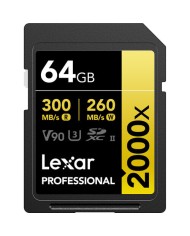 LEXAR 64GB PROFESSIONAL 2000x UHS-II SDXC TARJETA DE MEMORIA