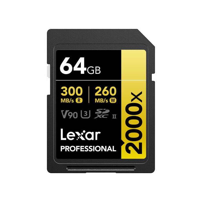 LEXAR 64GB PROFESSIONAL 2000x UHS-II SDXC TARJETA DE MEMORIA