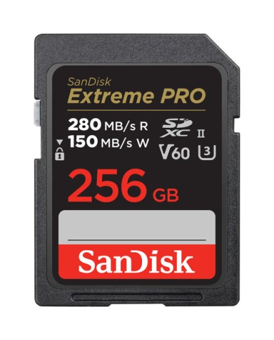 SANDISK 256GB EXTREME PRO V60 UHS-II SDXC TARJETA DE MEMORIA