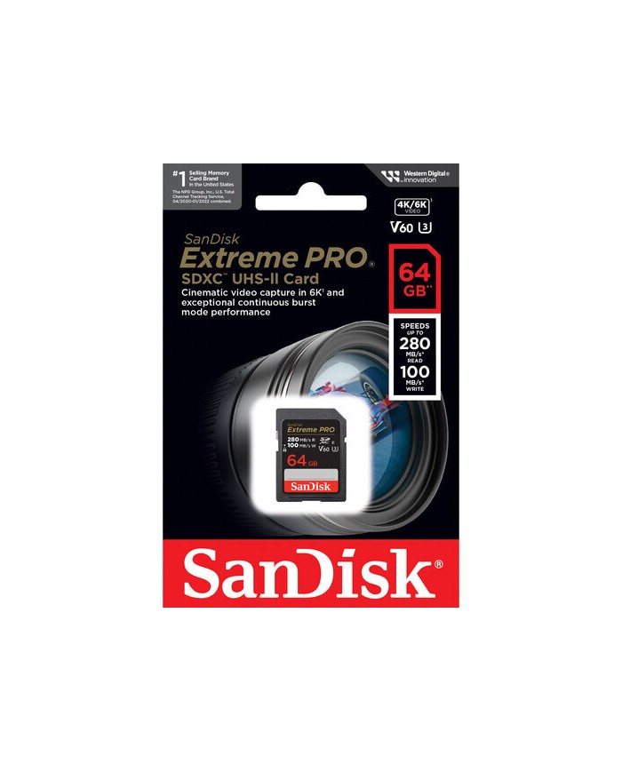 El MEJOR PRECIO SANDISK 64GB EXTREME PRO V60 UHS-II SDXC TARJETA DE MEMORIA