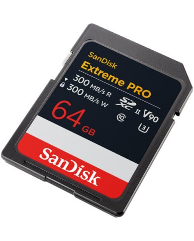 SANDISK 64GB EXTREME PRO V90 UHS-II SDXC TARJETA DE MEMORIA