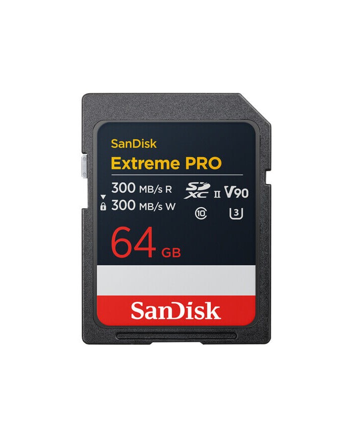 SANDISK 64GB EXTREME PRO V90 UHS-II SDXC TARJETA DE MEMORIA SANDISK 64GB EXTREME PRO V90 UHS-II SDXC TARJETA DE MEMORIA