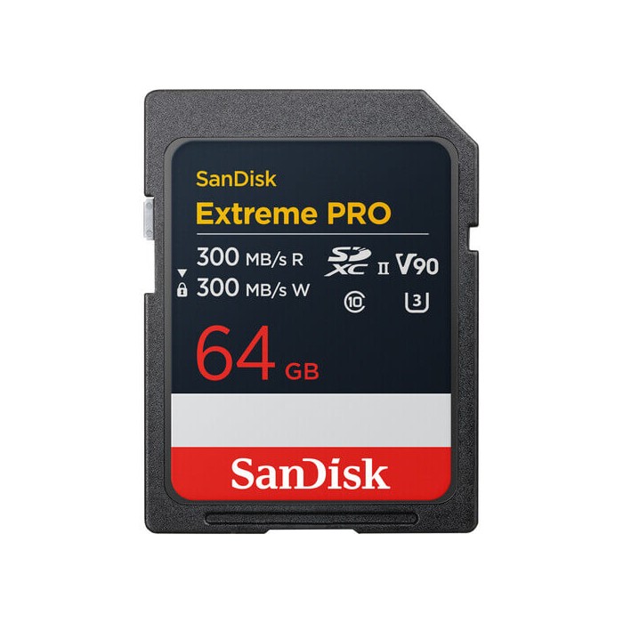 SANDISK 64GB EXTREME PRO V90 UHS-II SDXC TARJETA DE MEMORIA SANDISK 64GB EXTREME PRO V90 UHS-II SDXC TARJETA DE MEMORIA