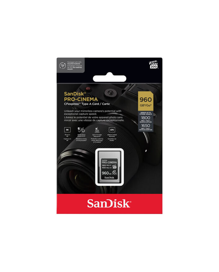El MEJOR PRECIO SANDISK PRO-CINE CFEXPRESS 960GB TIPO A TARJETA DE MEMORIA