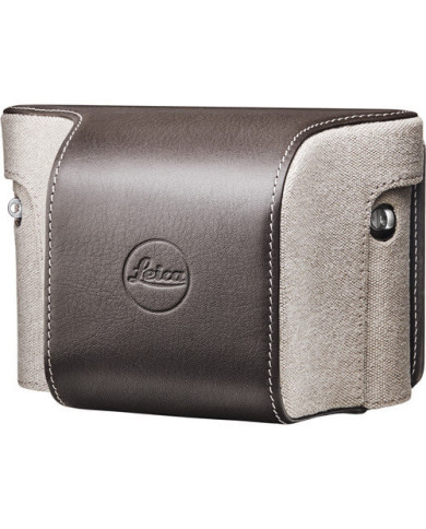 LEICA X (Tipo-113) EVEREADY FUNDA PAÍS (LONA/CUERO, GRIS TOPO)
