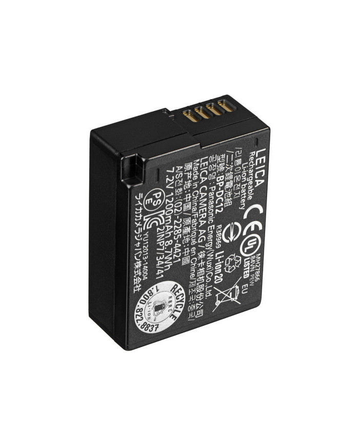 LEICA BP-DC 12 BATERÍA Q CL V-LUX (7.2V, 1200MAH) LEICA BP-DC 12 BATERÍA Q CL V-LUX (7.2V, 1200MAH)
