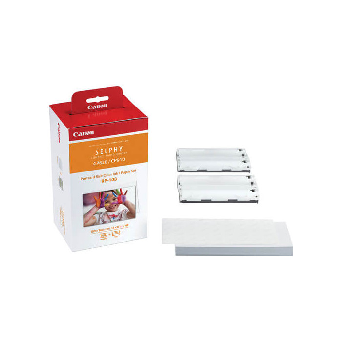CANON RP-108 COLOR INK/PAPER SET PARA SELPHY CP910