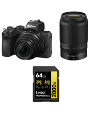 NIKON Z50 + 16-50mm + 55-250mm CON LEXAR SD GOLD 64GB