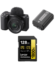 SONY ZV-E10 + 16-50mm + BATERÍA + LEXAR SD GOLD 128GB