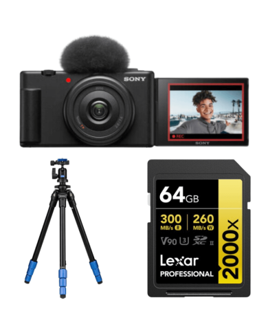 SONY ZV-1F + LEXAR SD 64GB + BENRO TSL08AN00