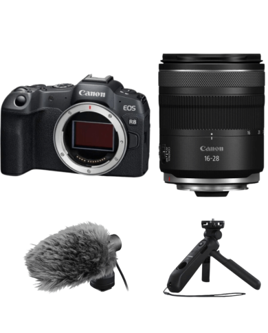 CANON EOS R8 + RF 16-28 f2.8 + MICRÓFONO DM-E100 + GRIP CANON HG-100TBR