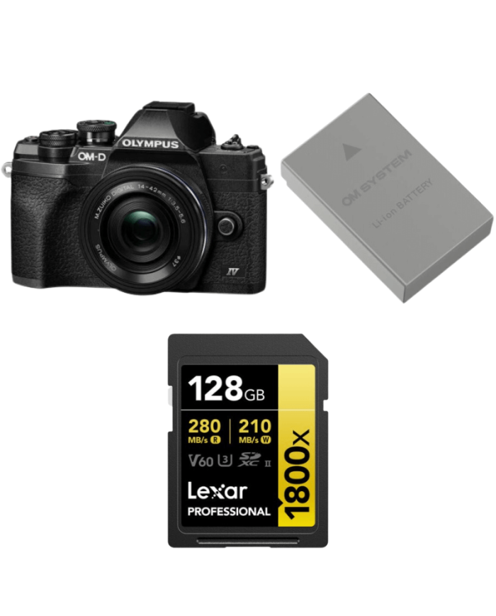 OLYMPUS OM-D E-M10 MARK IV + 14-42mm + BATERÍA + LEXAR SD 128GB
