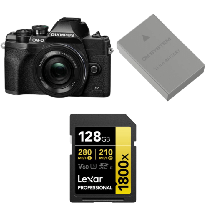 OLYMPUS OM-D E-M10 MARK IV + 14-42mm + BATERÍA + LEXAR SD 128GB
