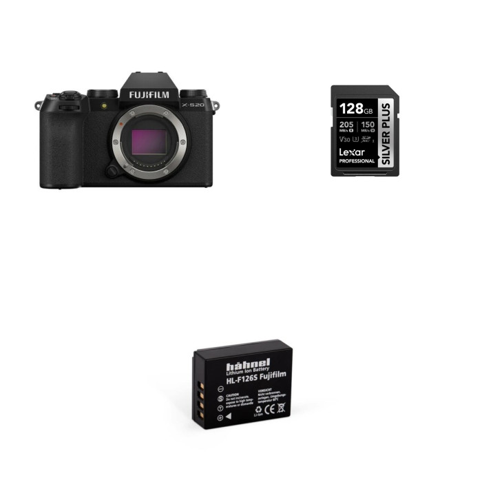 FUJIFILM X-S20 + LEXAR SD 128GB SILVER + HÄHNEL NP-W126S