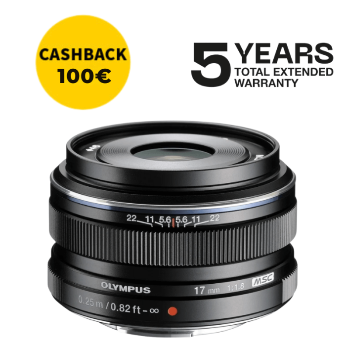 OLYMPUS ZUIKO ED 17mm f1.8 NEGRO