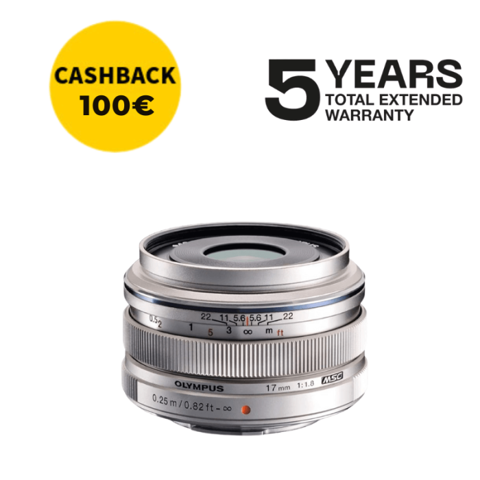 OLYMPUS ZUIKO ED 17mm f1.8 PLATA