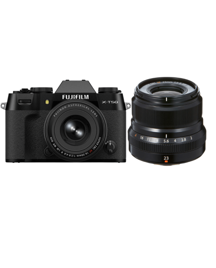 FUJIFILM X-T50 + 16-50 KIT + XF 23mm f2 (NEGRO)