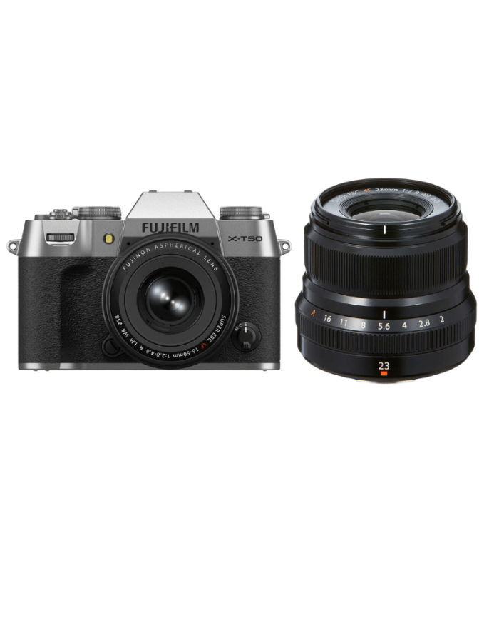 FUJIFILM X-T50 + 16-50 KIT + XF 23mm f2 (PLATA)