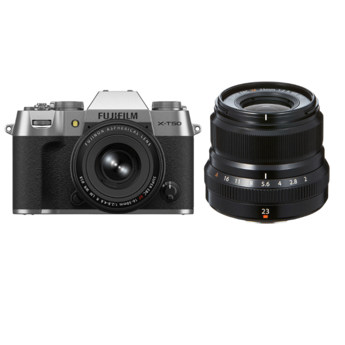 FUJIFILM X-T50 + 16-50 KIT + XF 23mm f2 (PLATA)