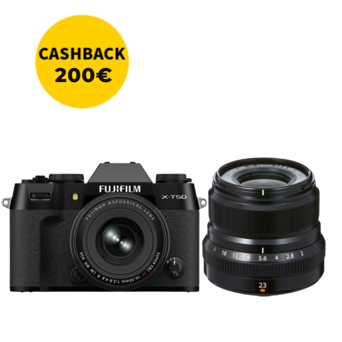 FUJIFILM X-T50 + 16-50 KIT + XF 23mm f2 (NEGRO)