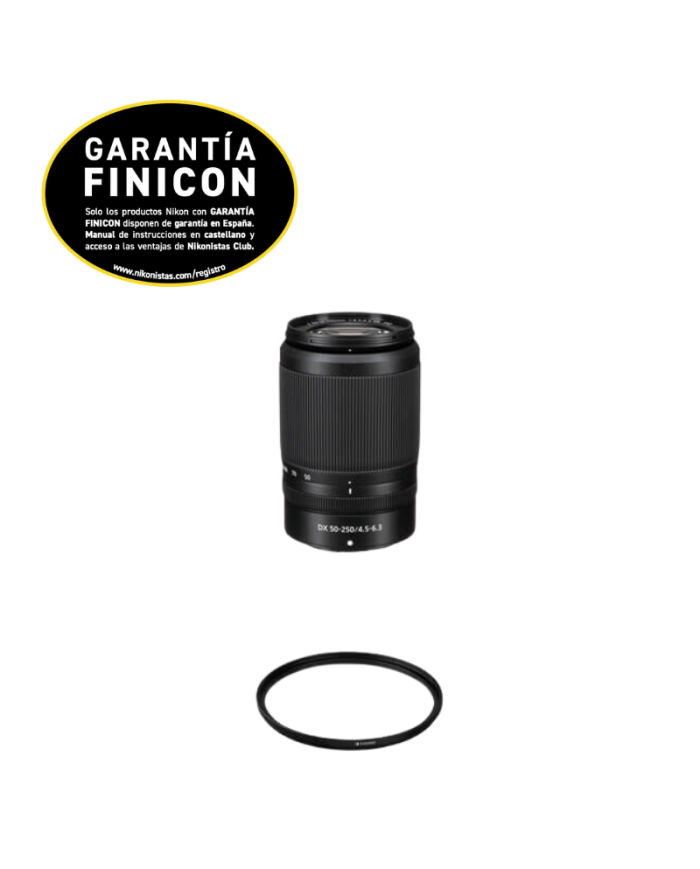 NIKON NIKKOR Z DX 50-250MM F/4.5-6.3 VR CON UV FILTRO KIT