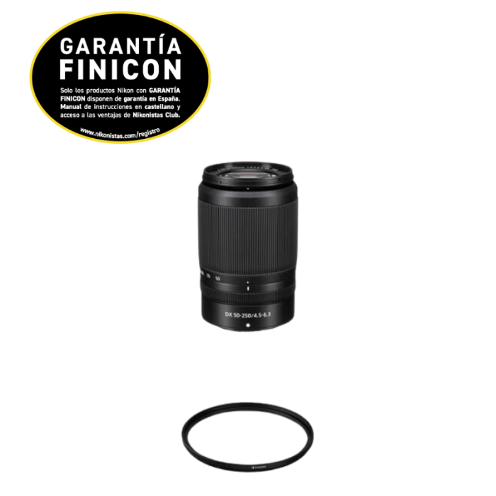 NIKON NIKKOR Z DX 50-250MM F/4.5-6.3 VR CON UV FILTRO KIT