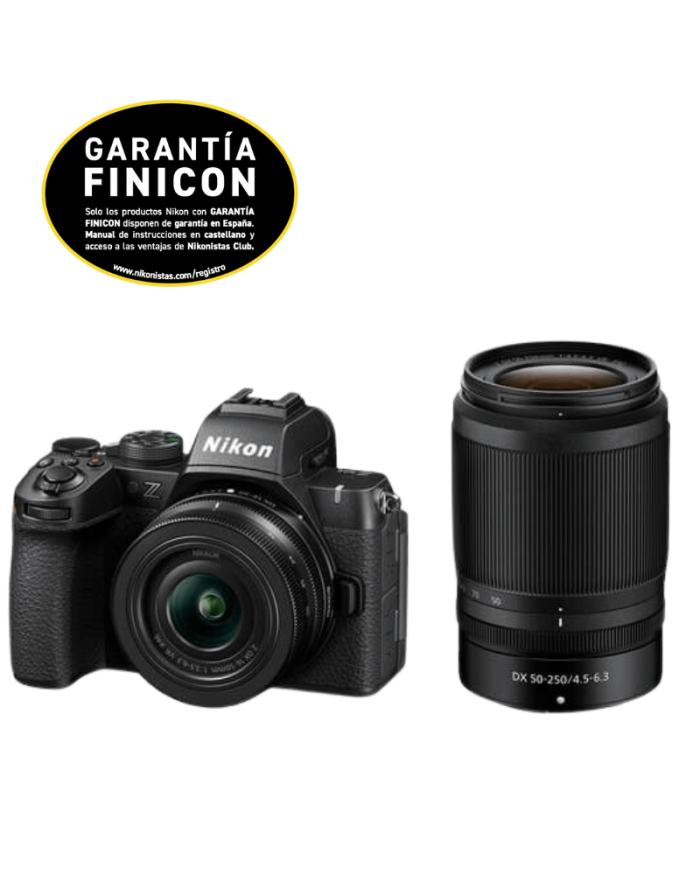NIKON Z50 II + 16-50mm f3.5-6.3 + 50-250mm f4.5-6.3 CÁMARA MIRRORLESS