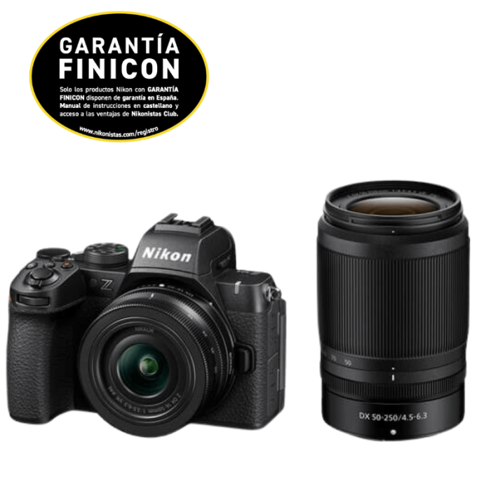 NIKON Z50 II + 16-50mm f3.5-6.3 + 50-250mm f4.5-6.3 CÁMARA MIRRORLESS