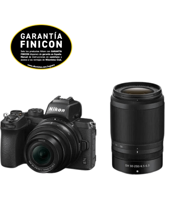 NIKON Z50 + 16-50mm +50-250mm CÁMARA MIRRORLESS