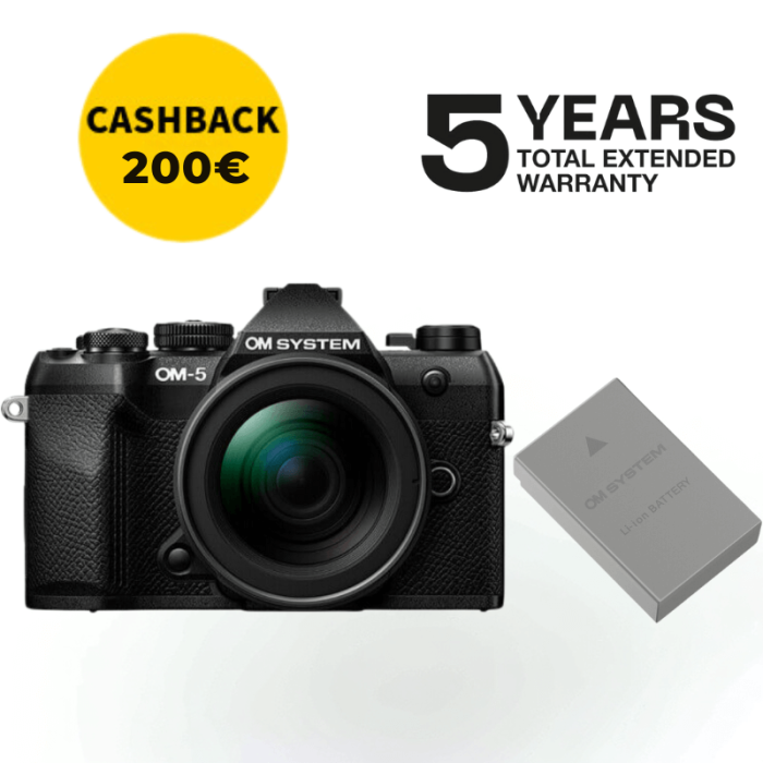 OM SYSTEM OM-5 MARK II CÁMARA MIRRORLESS CON 12-45 MM F/4 (NEGRA)
