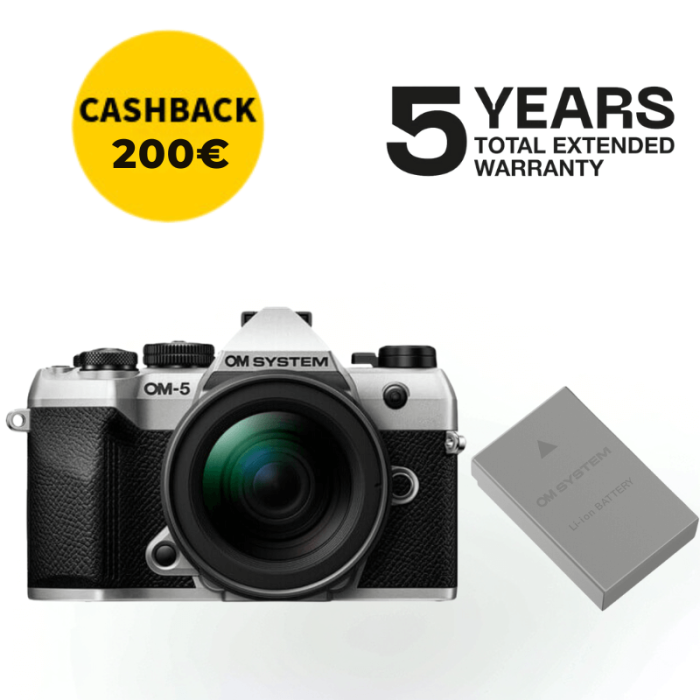 OM SYSTEM OM-5 MARK II CÁMARA MIRRORLESS CON 12-45 MM F/4 (PLATA)